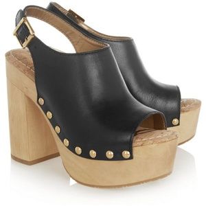 Sam Edelman Marley Wooden Clog Platform Slingback